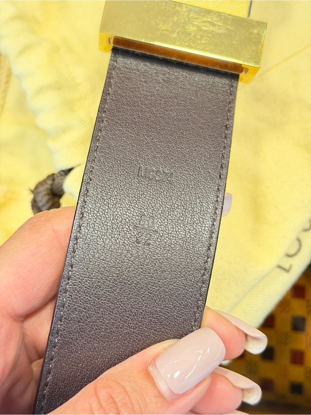 Louis Vuitton Vernis Patent Belt in Deep Bordeaux with Gold LV Buckle